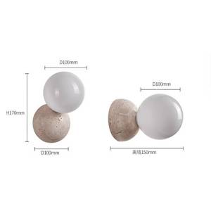 Lámpara de Pared de Piedra Huangdong E27 con Interruptor LED, IP65, Iluminación Interior - Product Image 5