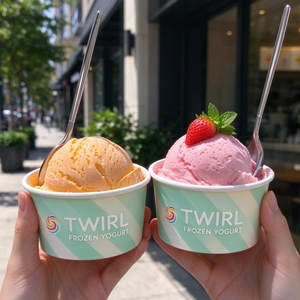 6oz 8oz 12oz 16oz Custom Logo <b>Ice</b> <b>Cream</b> <b>Cup</b> Frozen Yogurt Gelato Bowls Disposable Single Wall Paper <b>Cup</b> for <b>Ice</b> <b>Cream</b> Containers - Product Image 1