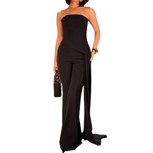 Conjunto de Dos Piezas de Pantalones y Top Corto para Mujer, Sexy, Sólido, Natural, de Alta Calidad, a la Moda y Cómodo, Venta al Por Mayor Personalizada - Product Image 1