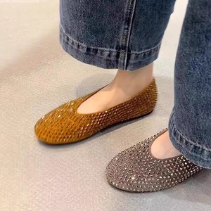 Zapatos planos blancos de PU para dama de honor, zapatos de novia para boda, zapatos individuales para mujer, zapatos de maternidad hechos a mano con perlas, zapatos finos para quinceañera - Product Image 2