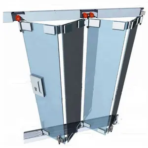 Everstrong бескаркасная система складных дверей из закаленного стекла GFD01, раздвижные Складные или складные стеклянные двери, фурнитура, аксессуары