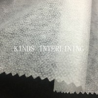 100% polyester non tissé, toucher doux, double point, revêtement PA PES, entoilage