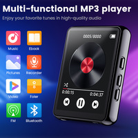 Lecteur MP3/MP4 2,4 pouces dernière génération avec radio Bluetooth, lecteur de livres électroniques et haut-parleur externe.