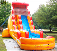 Toboggan aquatique gonflable commercial, grands toboggans gonflables pour enfants et adultes
