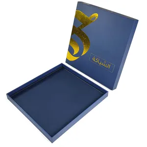 사용자 정의 럭셔리 핫 스탬핑 단단한 투피스 의류 선물 상자 옷 셔츠 포장 뚜껑과 원피스 스카프를위한 기본 상자