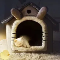 Maison pour animaux de compagnie et chiens en spandex spacieuse, tailles S/M/L, lavable, portable, pour toutes les saisons