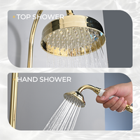 Ensemble de douche de luxe salle de bain mitigeur bain douche robinet robinets or système de douche