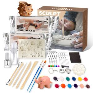 Nghệ thuật không khí khô gốm và gốm đất sét <span class=keywords><strong>Kit</strong></span> DIY Mô hình đất sét gốm <span class=keywords><strong>Kit</strong></span> Set cho home & Trường Starter <span class=keywords><strong>Kit</strong></span> - Product Image 1