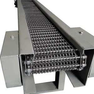 Belt conveyor for draining and cleaning equipment of stainless steel chain-type mesh belt conveyor for food industry