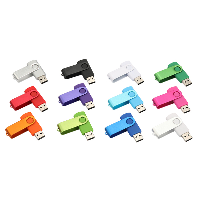 Hot Selling 16GB 32GB Custom Logo 2.0 3.0 Swivel USB Flash Memory Drive Rotate Usb Stick Pendrive