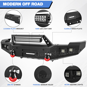 Parachoques delantero y trasero a <span class=keywords><strong>precio</strong></span> de fábrica para <span class=keywords><strong>camioneta</strong></span> Chevy <span class=keywords><strong>Silverado</strong></span> 2011 2014 HD 2500-3500 con placa de cabrestante, LED y anillos en D - Product Image 2