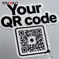 Autocollant personnalisé avec code QR, découpé, imperméable, résistant aux rayures, en vinyle, pour boîte d'expédition, gobelet à café, emballage, autocollants logo