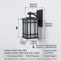 Ampoules LED néon d'extérieur de style européen, étanches IP65, blanc chaud, pour jardin, à tête simple/double, noir/bronze antique, pour villa et pelouse
