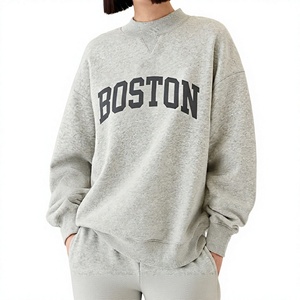 Custom Design Printed Sorority Women's Oversized Winter Sweatshirts Polyester/Cotton Blend Mock <b>Neck</b> Eco-Friendly Front Adult - Product Image 1