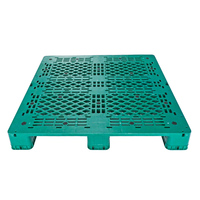Palette Euro industrielle en plastique HDPE simple face 4 directions avec impression de logo et marquage à chaud pour la gestion d'actifs et le stockage en entrepôt