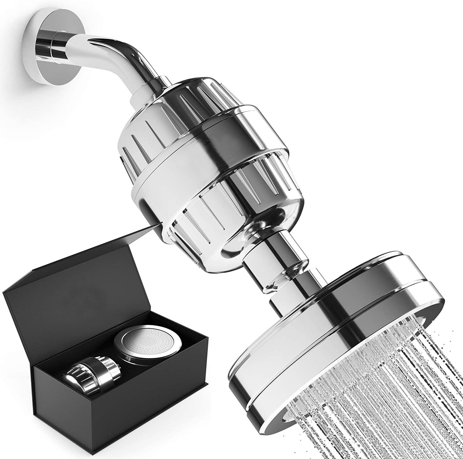 Роскошный набор насадок для душа с фильтром 15 ступеней фильтр для душа для твердой воды удаляет хлор и вредные вещества фильтр для насадки душа