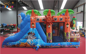 WINSUN Treasure Islands Jeux gonflables combinés, jeux gonflables d'intérieur, jeux gonflables Run Ride 5k, terrain de football gonflable Soirt - Product Image 2