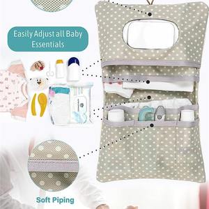 맞춤형 로고 맘 오거나이저 아기 오거나이저 맘 화장품 가방 걸이식 세면도구 가방 접이식 면 기저귀 보관 가방 - Product Image 4