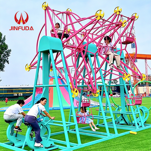 Minirueda de la Fortuna Colorida con Decoración de <span class=keywords><strong>Estrellas</strong></span> y Sillas Tipo Canasta para Área de Juegos al Aire Libre en Granjas - Product Image 2