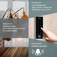 Kunci Pintar Kontrol Akses Tahan Air dengan Wifi, Keypad, Kata Sandi, Kartu, dan Sidik Jari Biometrik