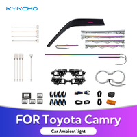 Pour Toyota Camry, éclairage ambiant LED pour voiture, symphonie de 64 couleurs, lampe décorative pour voiture, contrôle par application Bluetooth, éclairage intérieur automatique