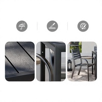 Chaise de jardin moderne minimaliste très vendue, fauteuil en plastique et bois avec structure en acier galvanisé pour patio et balcon, idéal pour la détente