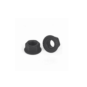 Écrou à bride de style Sems noir mat premium avec dentures pour fixation <span class=keywords><strong>d</strong></span>'étagères électroniques et de baies de serveurs - Product Image 1