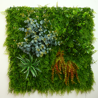 Plantes murales artificielles personnalisées 100cmx100cm à feuilles petites, pas chères, pour décoration murale extérieure, vente en gros