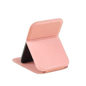 Miroir cosmétique pliable en cuir PU de haute qualité avec logo personnalisé, design compact portable pour voyage, taille 10,8x7cm - Product Image 2