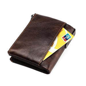 กระเป๋าสตางค์ AndoBag RFID Block แบบสั้นสำหรับผู้ชาย แฟชั่นคลัทช์หนัง กระเป๋าสตางค์กันขโมยพร้อมซิปใส่เหรียญอเนกประสงค์ - Product Image 2