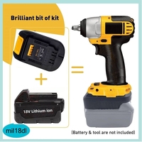 Adaptateur de batterie URUN mil18dl pour batterie Milwauke M 18 18V convertir en batterie DewaltS 20V Lithium-ion outils sans fil
