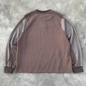 QIANSHI al por Mayor <span class=keywords><strong>Camiseta</strong></span> Recortada para Hombre con Bordado de Parches, <span class=keywords><strong>Camiseta</strong></span> de <span class=keywords><strong>Manga</strong></span> <span class=keywords><strong>Larga</strong></span> de Algodón Pesado 100% Premium de Waffle de Talla Grande - Product Image 2