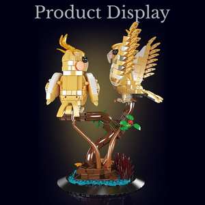 Hot Selling Black-Capped Lory Creatief Speelgoed Bouwstenen Moc Puzzel Klein Deeltjesblok Speelgoed Voor Kind Kerstcadeau - Product Image 3