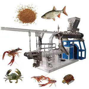 Double Screw Floating and Sinking Fish feed Processing food extruder Wet Fish Feed Food Extruder Making Machine Processing Plant