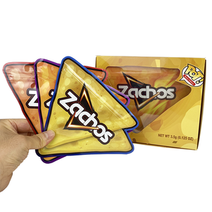 Tùy Chỉnh In 3.5 Mylar Túi Và Hộp Bánh Pizza Đứng Up Pouch Mùi Bằng Chứng 8 3.5G Hình Dạng Chết Cắt Kỳ Lạ Mylar Túi Với Hộp Thiết Lập - Product Image 5