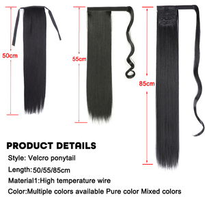 Mái tóc giả đuôi ngựa AliLeader 34 inch, kiểu kẹp, tóc tổng hợp ombre, dài thẳng, dành cho nữ - Product Image 6