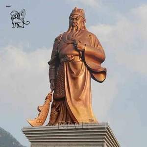 Patung Guan Gong Perunggu Ukuran Khusus BLVE untuk Luar Ruangan, Patung Kwan <span class=keywords><strong>Kung</strong></span> Logam Tembaga Besar untuk Dijual - Product Image 1