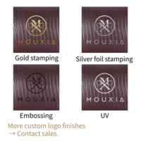 Étui à lunettes semi-rigide en cuir PU grain litchi vintage avec logo personnalisé, forme en U