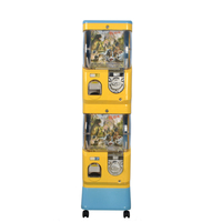 Distributeur automatique de capsules à monnayeur à double étage, vente en gros d'usine pour magasins et entreprises