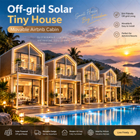 Villa préfabriquée moderne de luxe à 2 étages, maison modulaire à double étage avec toit, cabane mobile Airbnb, hôtel préfabriqué en verre