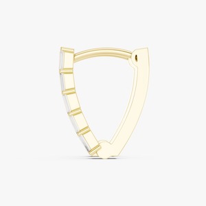 Pendientes de Aro de Oro Amarillo de 14K con Diamantes Cultivados en Laboratorio con Corte Baguette - Product Image 2