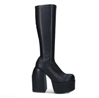 BALB127 Nouvelle Arrivée Automne Hiver 2021 Bottes pour femmes en PVC extensible à talon bloc et plateforme mi-mollet