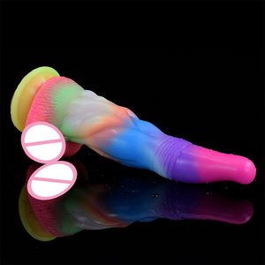 Mainan seks dildo anjing realistis penis masturbasi wanita glow in the dark dildo mainan seks colokan anal ringan produk dewasa toko - Product Image 3