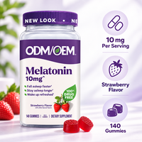 Gommes à la mélatonine saveur fraise, complément alimentaire, nutrition quotidienne, fabricant OEM ODM, marque privée, fournisseur en gros B2B