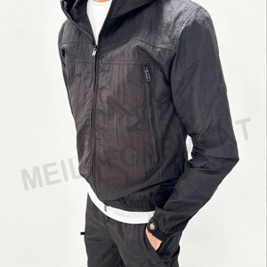 Custom Wholesale Blank <b>Jacket</b> Windbreaker Tracksuit Set Streetwear <b>Zip</b> <b>up</b> <b>Jackets</b> and Nylon Pants Two Piece Windbreaker Suits - Product Image 2