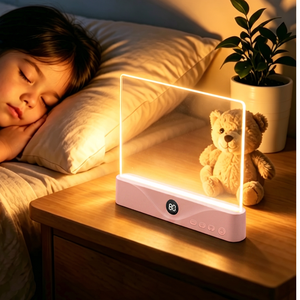 Lampes <span class=keywords><strong>de</strong></span> lecture <span class=keywords><strong>de</strong></span> bureau LED EGH Flat 4 couleurs (rose, blanc, gris, bleu) avec abat-jour en bois, tissu, métal ou pierre, style cloche ou cône - Product Image 4