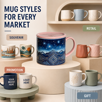 Taza de Cerámica Personalizada con Diseño de Montaña Celestial Dorada, Lista para Regalo, Taza para Café o Té, para Promociones, Minoristas, Marcas Corporativas, OEM, ODM