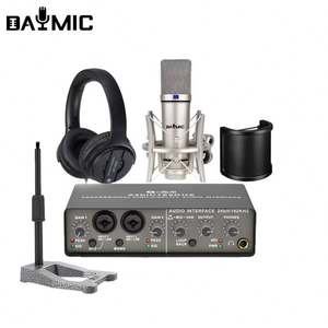 Kit d'interface audio pour enregistrement, moniteur, casque, microphone, équipement de diffusion musicale à domicile, chant, <span class=keywords><strong>musique</strong></span> avec étui - Product Image 3