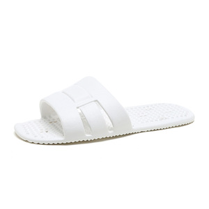 Claquettes d'été blanches en EVA avec semelles massantes creuses, antidérapantes, pour adultes - Product Image 5