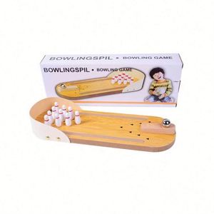 Educational Balls Board Games Hand-Eye Coordination Kids Catapult Game Funny Wooden Mini <b>Bowling</b> Toy - Product Image 1